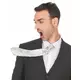 Adult white sequin tie