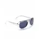 Round silver plastic glasses for adults