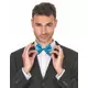 Adult turquoise sequin bow tie