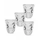 4 Skull Shot Glasses 50ml