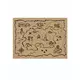6 Kraft paper placemats with treasure map 40 x 30 cm