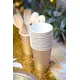 8 matte gullfargede pappkopper à 210 ml