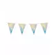 Plastic garland 10 pennants Mermaid Lagoon 30 x 20 cm