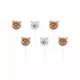 Little brown and white bear birthday candles 3 cm