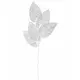 Dekorativ gren 5 hvite blader 80 cm