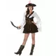 Women's chamois leather pirate costume, Size: Small