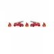Brannmann pappgirlander 3 m
