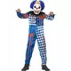 Harlekinklovnekostyme til barn Halloween, Størrelse: 7–9 år (130/143 cm)