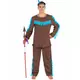 Brown and blue Indian costume for men, Size: Medium