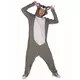 koala costume to keep you warm! This men's koala costume includes a hooded jumpsuit. The long-sleeved jumpsuit is gray with a white belly. A zipper on the front will allow you to put this costume on and take it off easily. The hood is topped with a cute k
