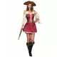 Sexy burgundy pirate costume for women, Size: Small