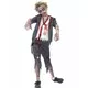 Zombie-skoleguttkostyme til gutter Halloween, Størrelse: 7–9 år (130/143 cm)