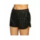 Women's shiny black sporty shorts