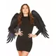Adult Black Fabric Gothic Angel Wings