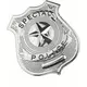 Adult metal police badge