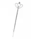 Silver diamond princess wand for adults and children