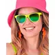 Neon orange lightning bolt earrings