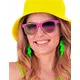 Neon green lightning earrings