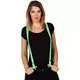 Adult fluorescent green suspenders