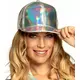Adult iridescent silver cap