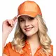 Oransje holografisk caps for voksne
