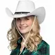 Adult white and black cowboy hat
