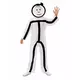 Barnas Stickman-maskekostyme, Størrelse: 3–4 år(92–104 cm)