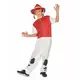 Red firefighter dog costume for children, Size: 10-12 years (130-140 cm)
