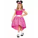Klassisk rosa Minnie-kostyme til jenter, Størrelse: 5–6 år (109–126 cm)