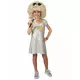 Silver disco dress costume for girls, Size: 6-8 years(116 cm)