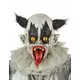 Black and white clown latex mask for adults