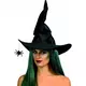 Svart heksehatt med edderkopp til Halloween for kvinner