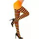 Adult orange and black striped tights