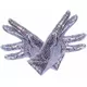 Adult silver sequined short gloves