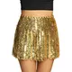 Women's gold sequin skirt