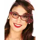 50s glasses with red bow for women
