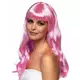Long pale pink wig for women