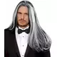 Lang tofarget vampyrparykk for voksne Halloween
