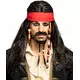 Piratparykk med rød bandana for menn