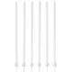 16 thin white candles with bobeches 12 cm
