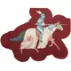 16 Burgundy Knight Napkins 33 x 24 cm
