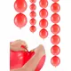 20 oppblåsbare ballonger i valmuerød, 28 cm