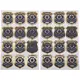24 Navy and gold police badge stickers 4 cm