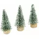 3 Small green artificial fir trees 5 cm