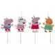 4 Peppa Pig Birthday Candles