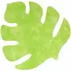 4 limegrønne bladformede bordbrikker 35 x 40 cm