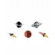 5 Space adventure cardboard suspensions 17 x 10 - 19 x 7 cm
