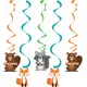 5 Forest Animal Spiral Pendants 76 and 99 cm