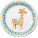 6 hvite lama-papirtallerkener 23 cm
