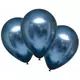 6 marineblå satenglateksballonger 28 cm
